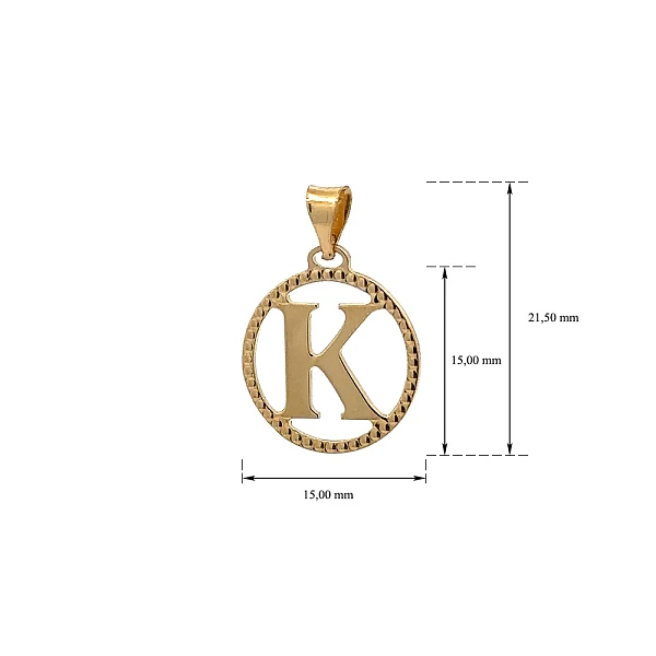Gold-Anhänger Buchstabe K