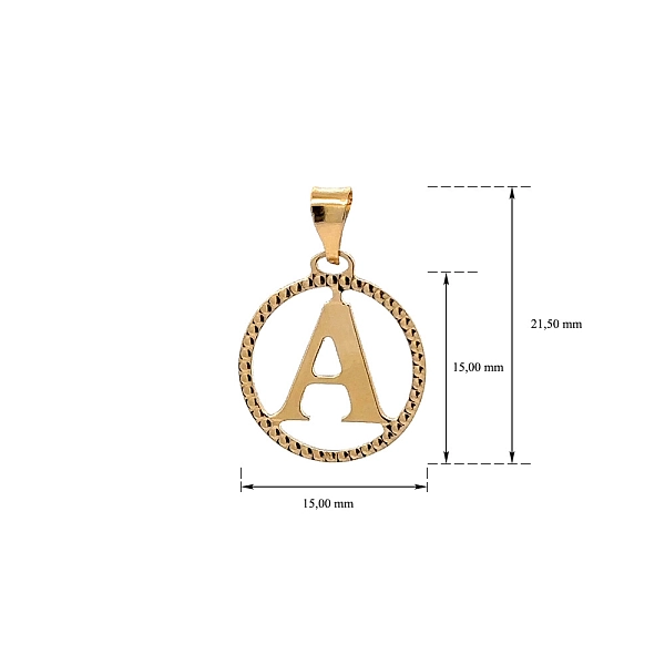 Gold-Anhänger Buchstabe A