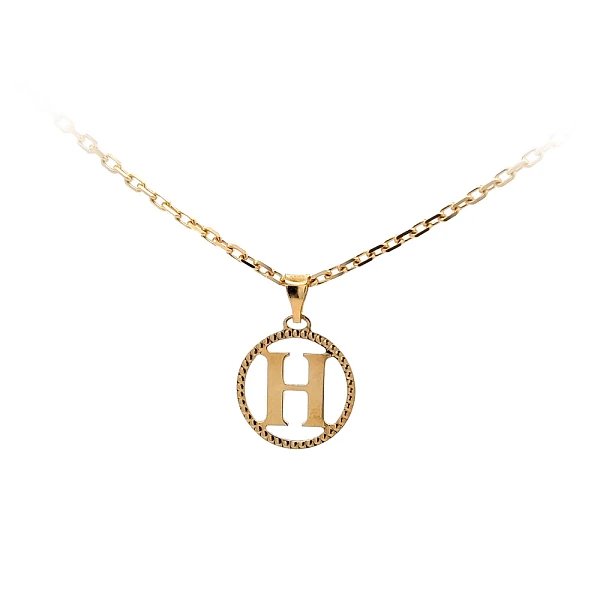 Gold-Anhänger Buchstabe H