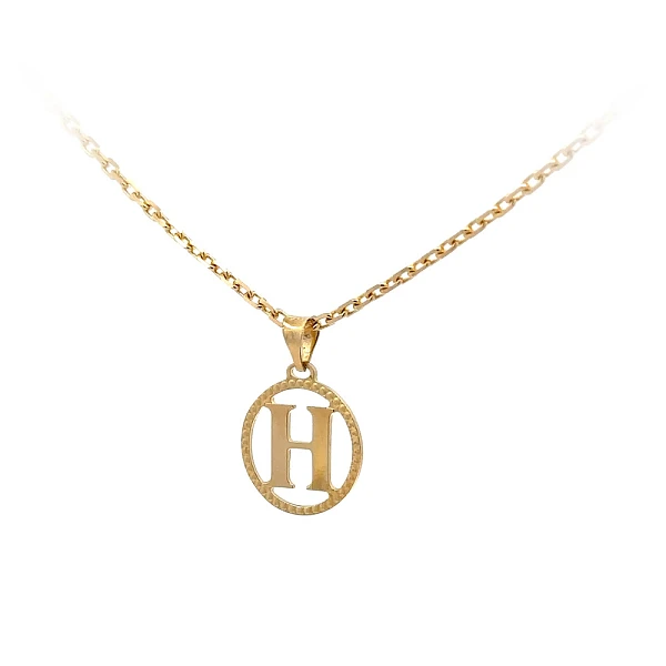 Gold-Anhänger Buchstabe H