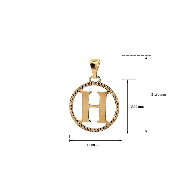 Gold-Anhänger Buchstabe H