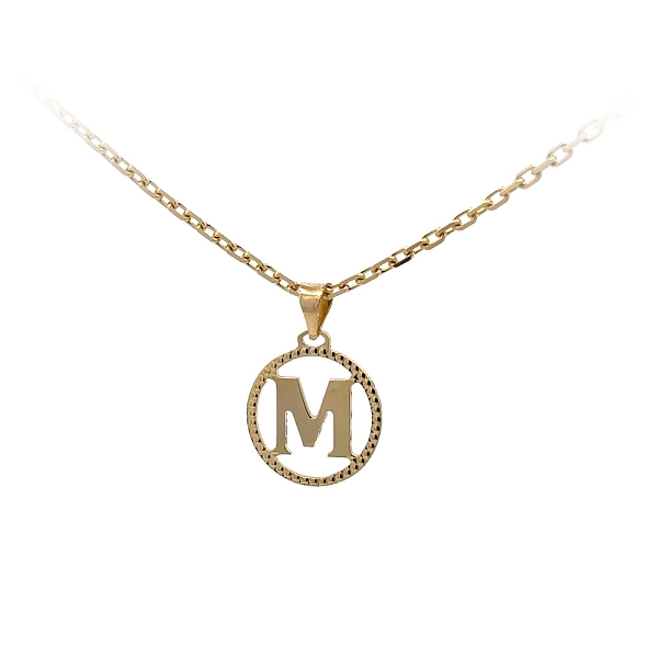 Gold-Anhänger Buchstabe M
