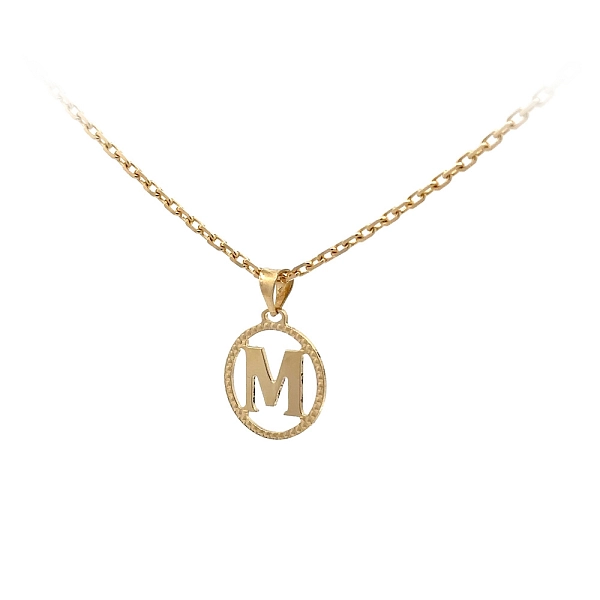 Gold-Anhänger Buchstabe M