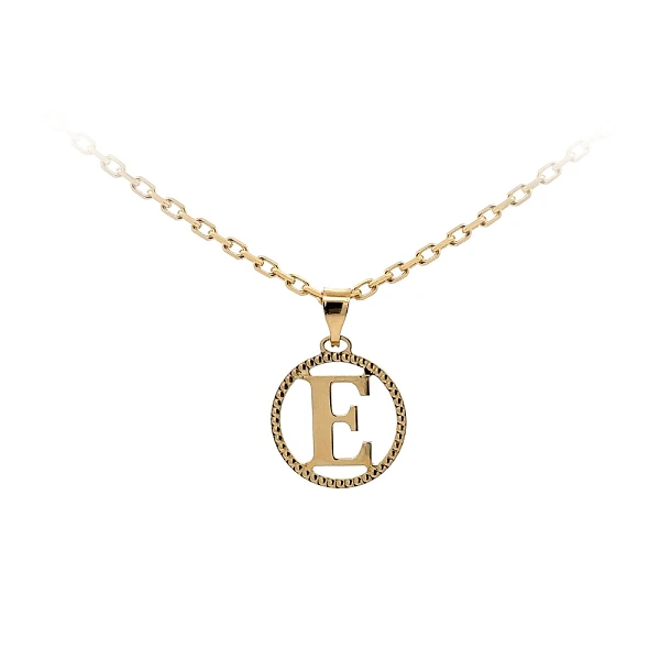Gold-Anhänger Buchstabe E
