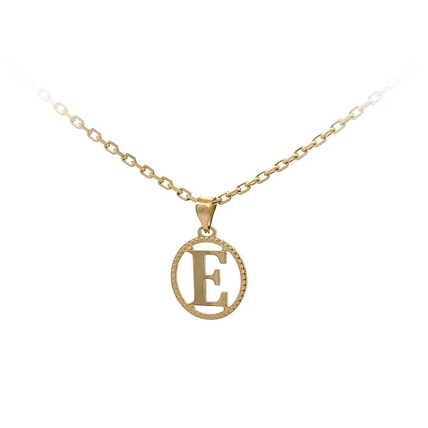 Gold-Anhänger Buchstabe E