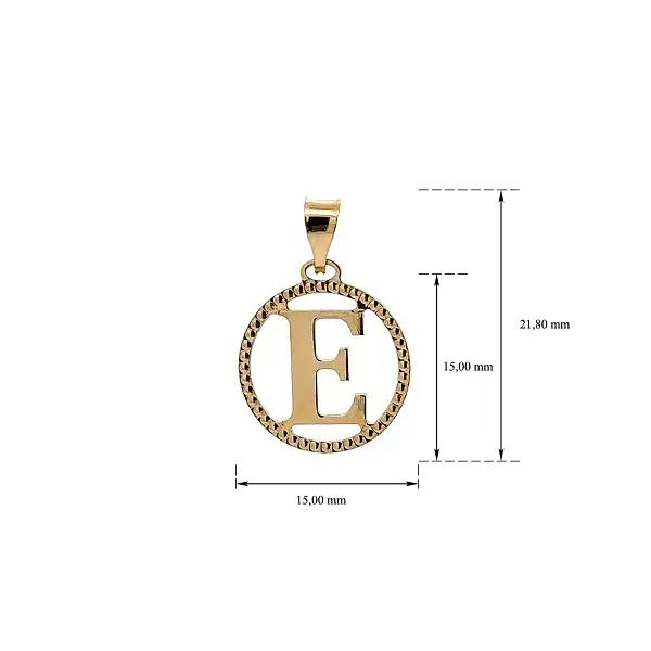 Gold-Anhänger Buchstabe E
