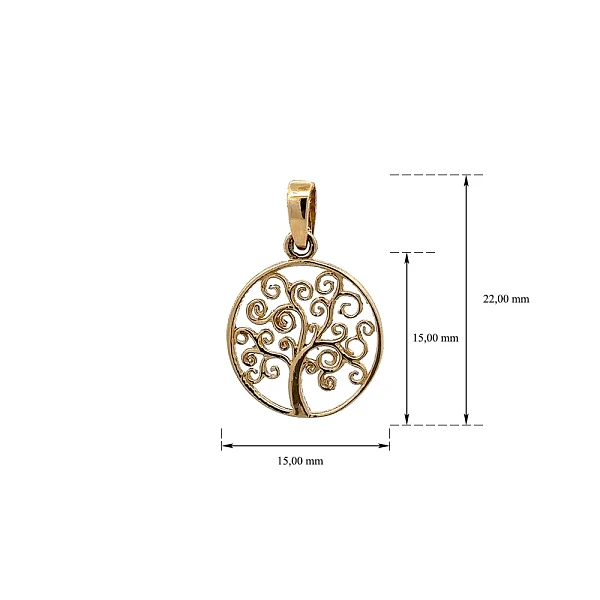 Goldanhänger Baum des Lebens
