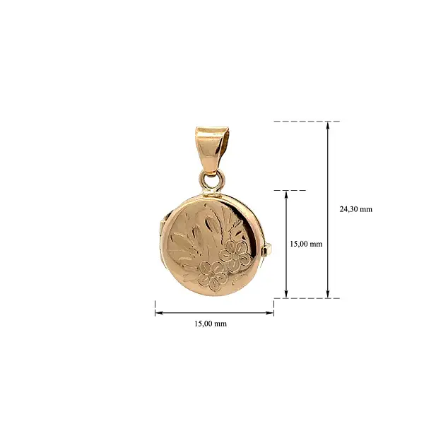Goldene Medialonek für Foto