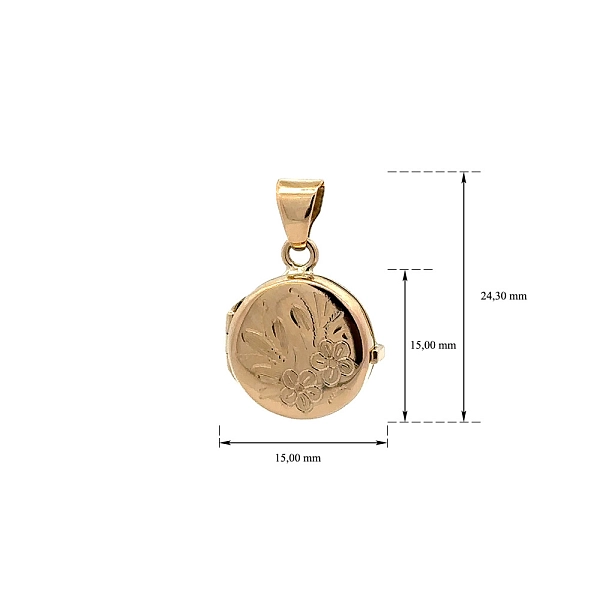 Goldene Medialonek für Foto