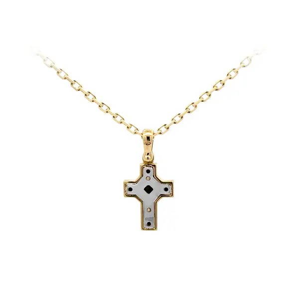 Anhänger Kreuz aus kombiniertem Gold