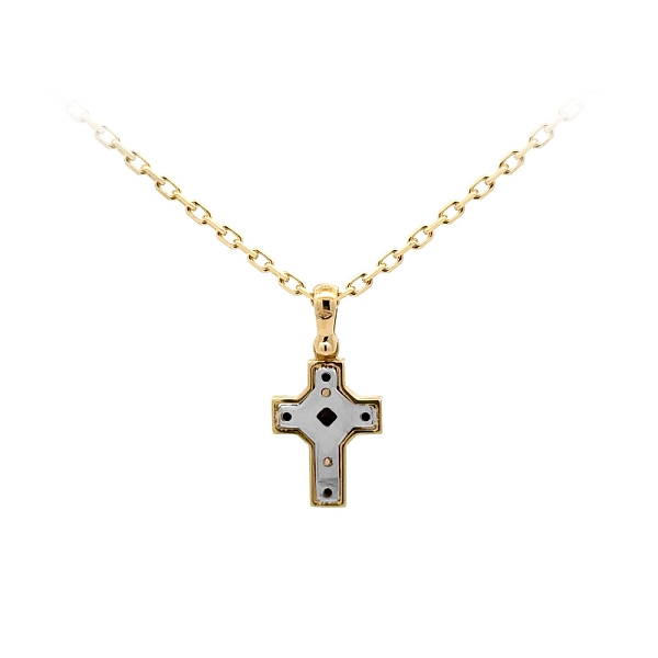Anhänger Kreuz aus kombiniertem Gold