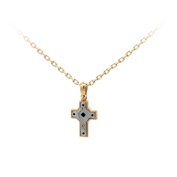 Anhänger Kreuz aus kombiniertem Gold