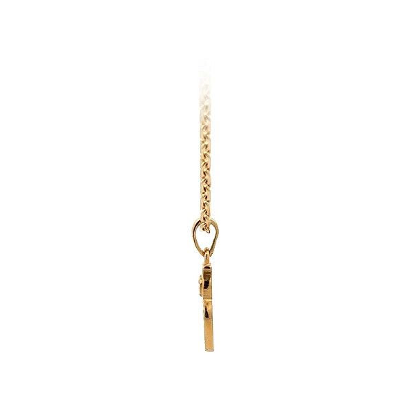 Goldener Eulen-Anhänger mit Zirkonen