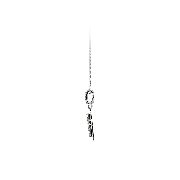 Anhänger Kreuz mit Zirkonen aus Weißgold