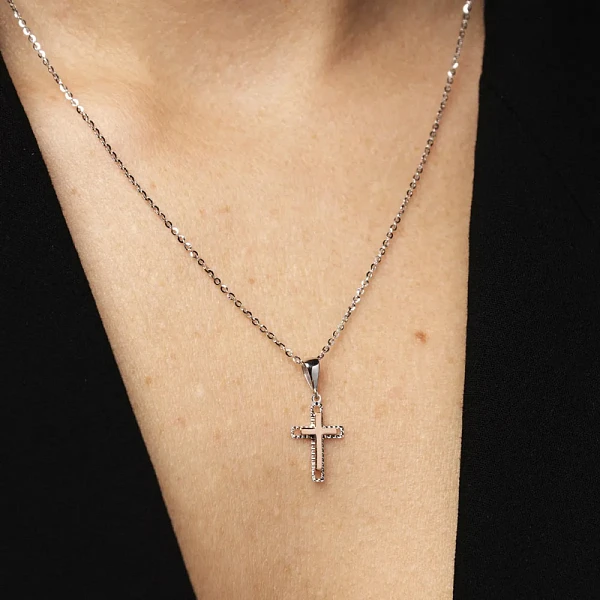 Anhänger Kreuz aus kombiniertem Gold