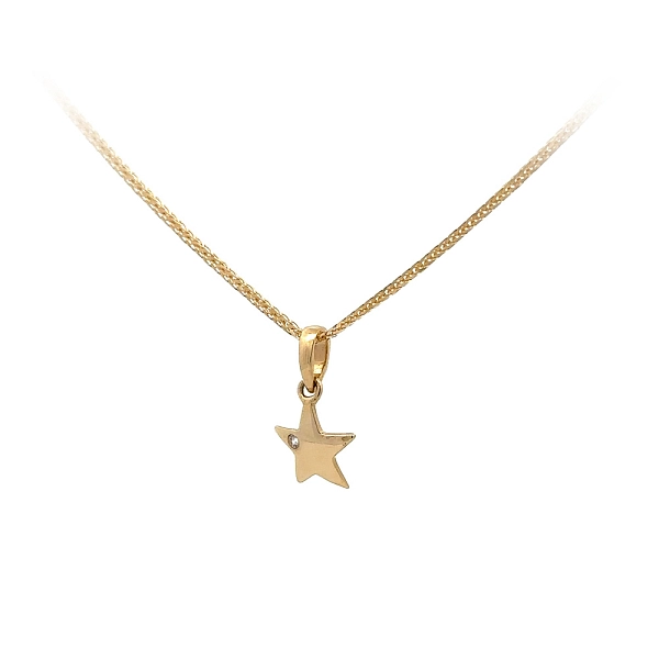 Goldstern-Anhänger mit Zirkon
