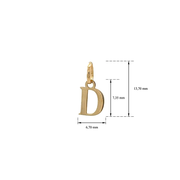 Gold-Anhänger Buchstabe D