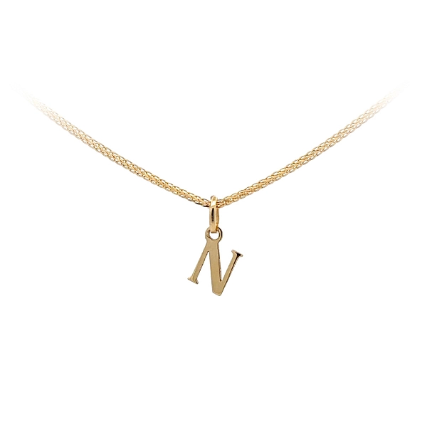 Gold-Anhänger Buchstabe N