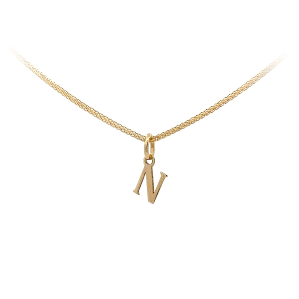 Gold-Anhänger Buchstabe N