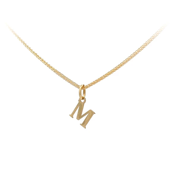 Gold-Anhänger Buchstabe M