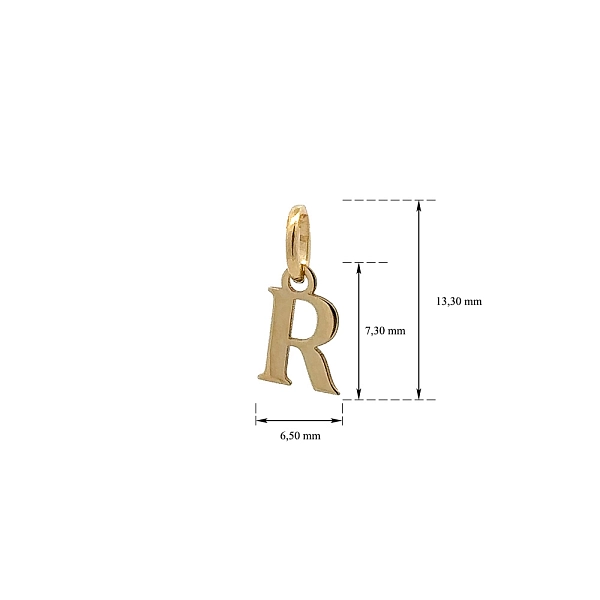 Gold-Anhänger Buchstabe R