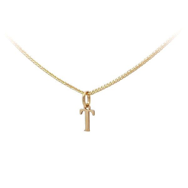 Gold-Anhänger Buchstabe T