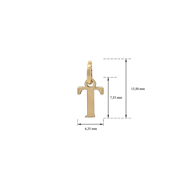 Gold-Anhänger Buchstabe T