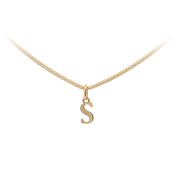 Gold-Anhänger Buchstabe S