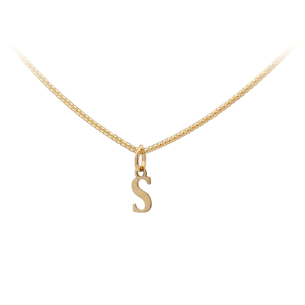 Gold-Anhänger Buchstabe S