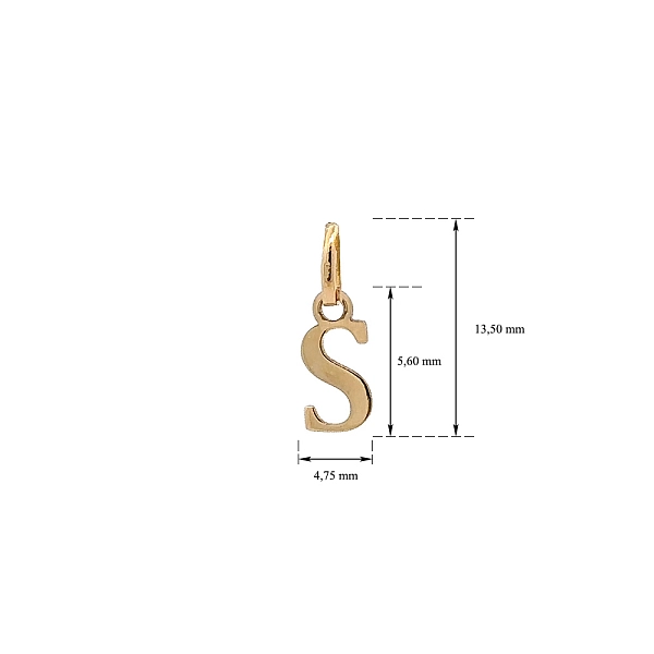 Gold-Anhänger Buchstabe S