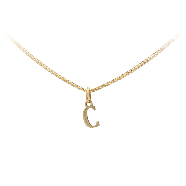 Gold-Anhänger Buchstabe C