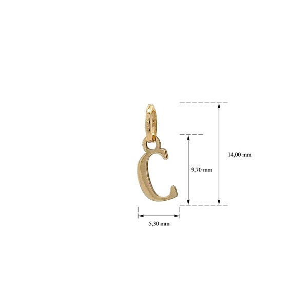 Gold-Anhänger Buchstabe C