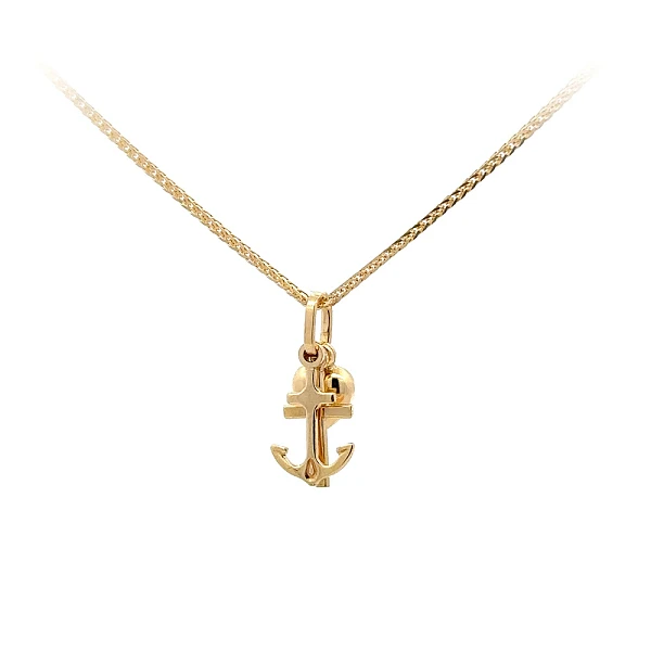 Gold-Anhänger Herz, Anker, Kreuz