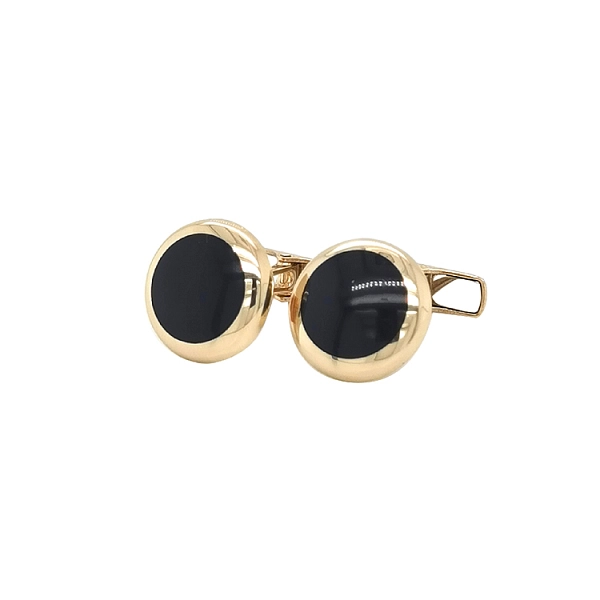 Manschettenknöpfe aus Gold mit Onyx
