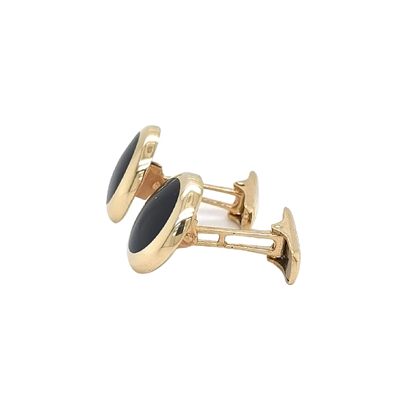Manschettenknöpfe aus Gold mit Onyx