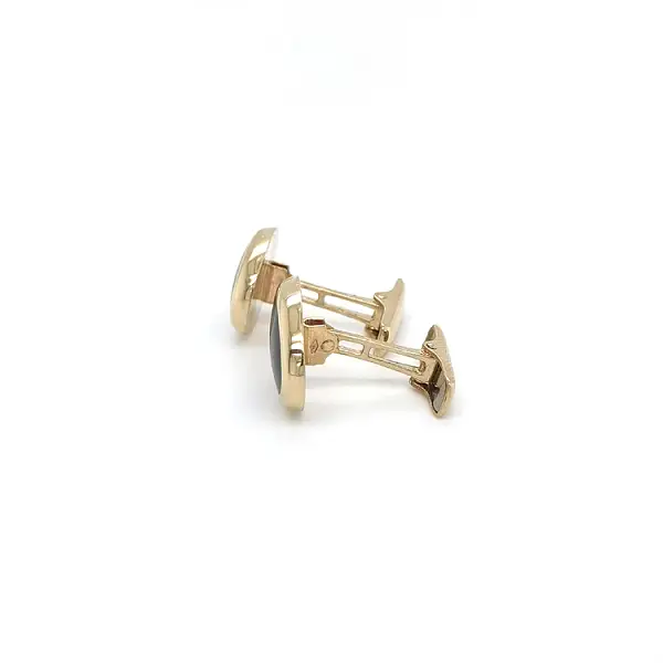 Manschettenknöpfe aus Gold mit Onyx