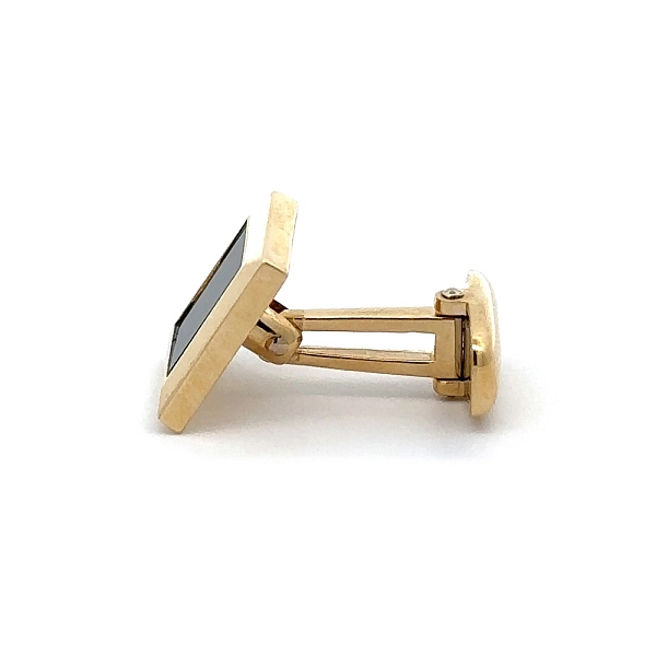 Manschettenknöpfe aus Gold mit Onyx