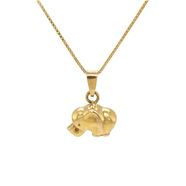 Goldener Elefant-Anhänger