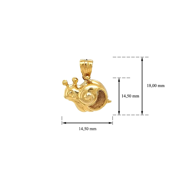 Exklusiver Goldanhänger in Form einer Schnecke
