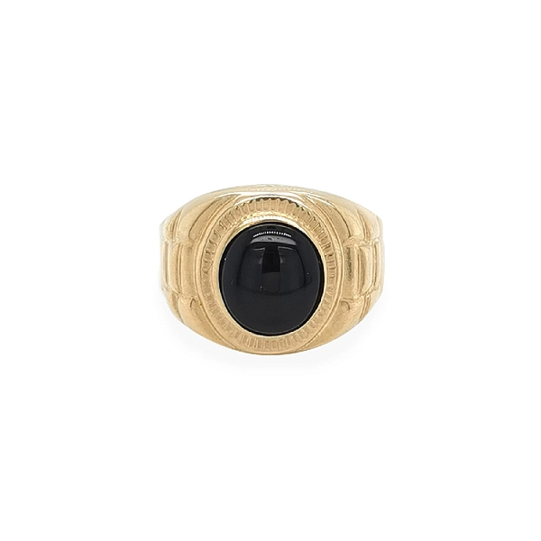 Goldring mit Onyx