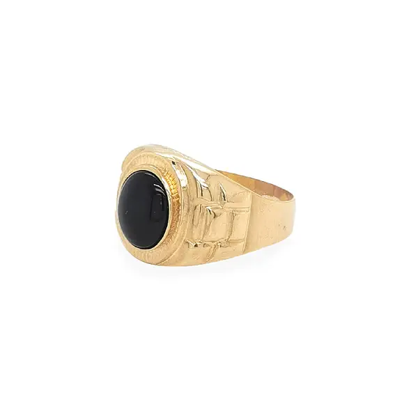 Goldring mit Onyx