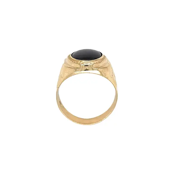 Gold Herren Siegelring mit Onyx