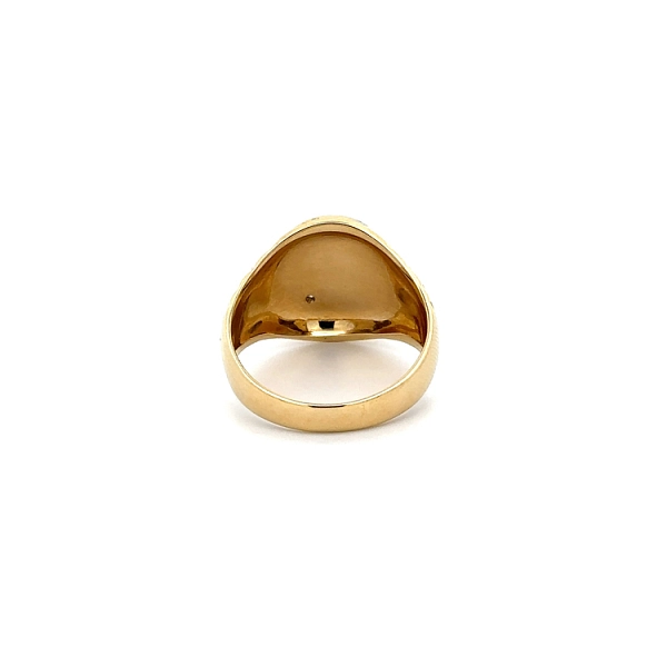 Herrenring mit Zirkon aus Kombinationsgold