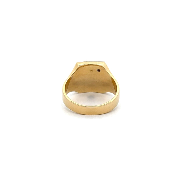 Herrenring mit Zirkon aus Kombinationsgold