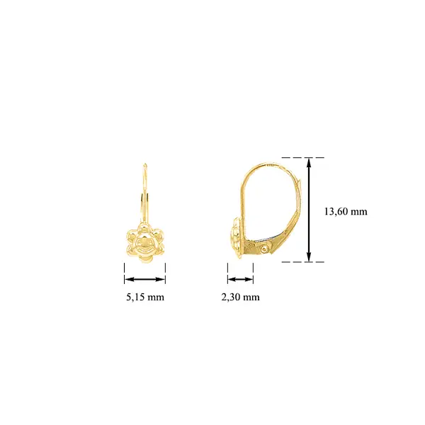 Goldene Baby-Ohrringe