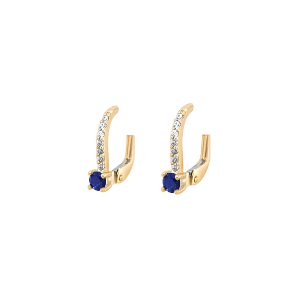 Gold-Ohrringe mit Zirkonen