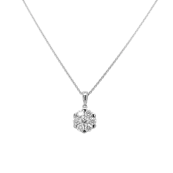 Weißgold-Anhänger mit Diamanten