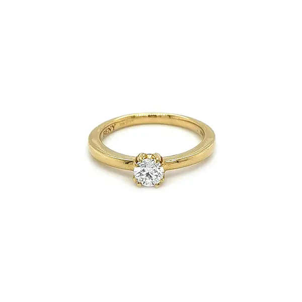 Gold Verlobungsring mit Diamant