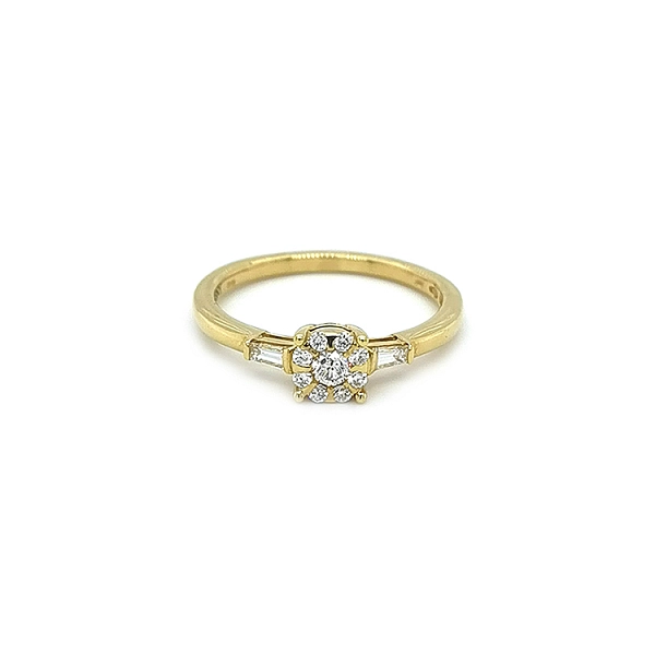 Goldring mit Diamanten