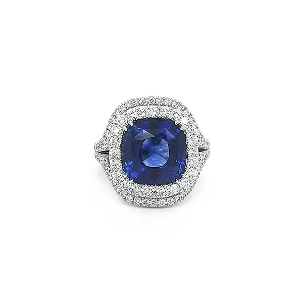 Goldring Crivelli mit Saphiren und Diamanten